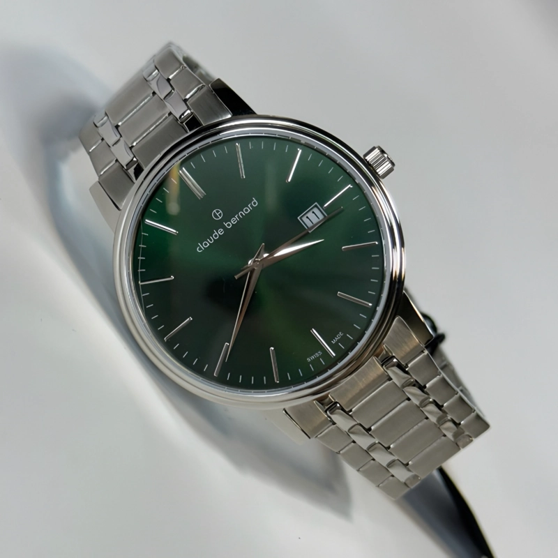 RELOJ CLAUDE BERNARD CLASSIC 42 SILVER GREEN HOMBRE 53009.3MVIN - 2