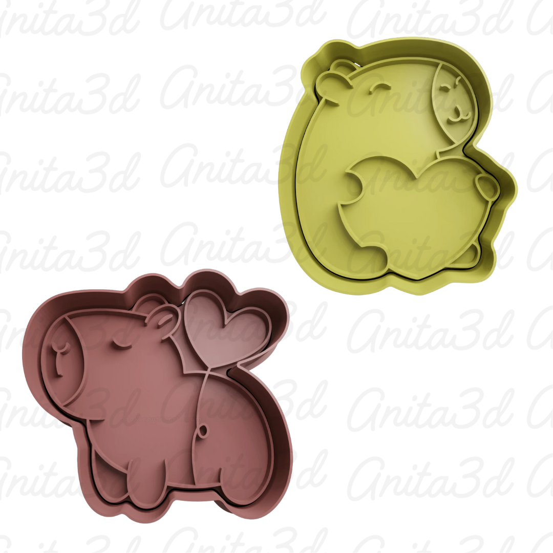 SET CORTADORES CAPIBARA SAN VALENTIN 8 CM, 8 UNIDADES - 3