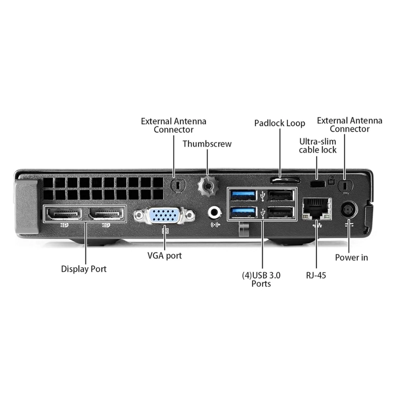 KIT PC HP PRODESK 600 G1 MINI INTEL CORE I3 3.10GHZ 8GB RAM DDR3 240GB SSD WIN10 PRO - 4