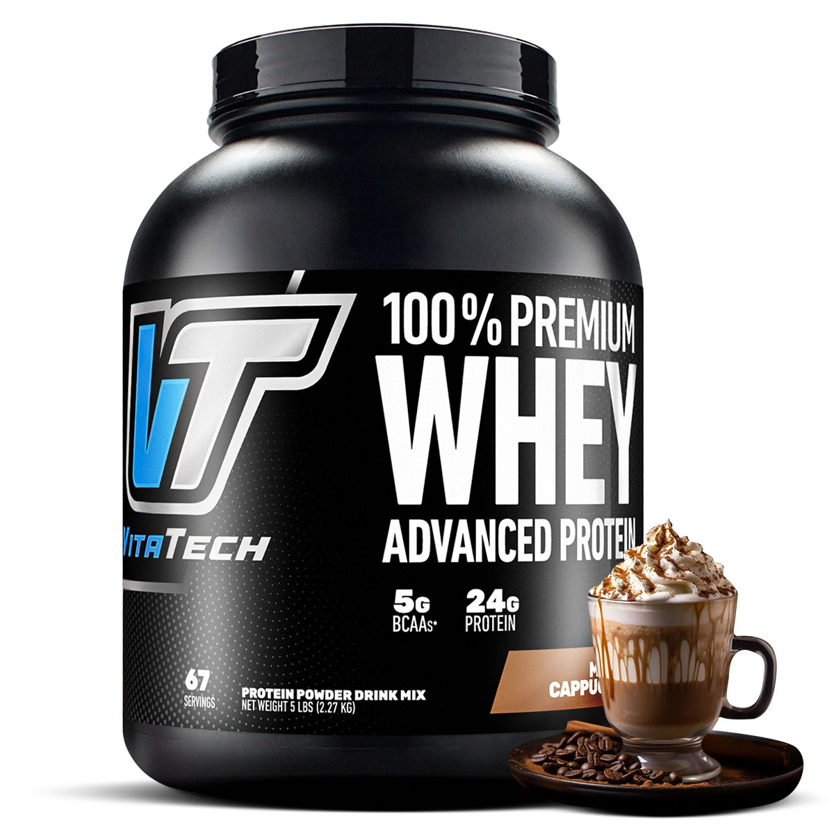100% PREMIUM WHEY PROTEIN CHOCOLATE ICE CREAM VITATECH - 2