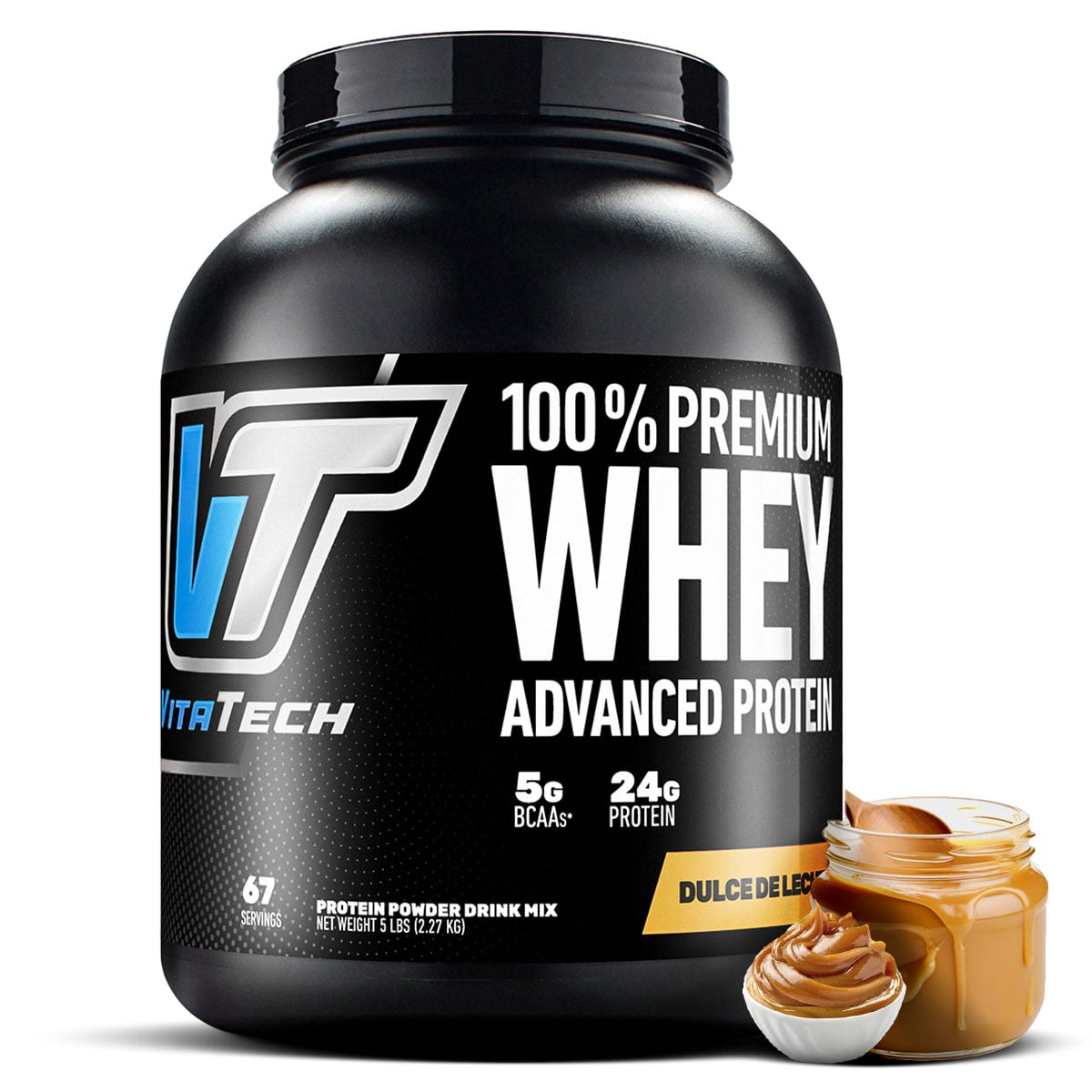 100% PREMIUM WHEY PROTEIN CHOCOLATE ICE CREAM VITATECH - 3
