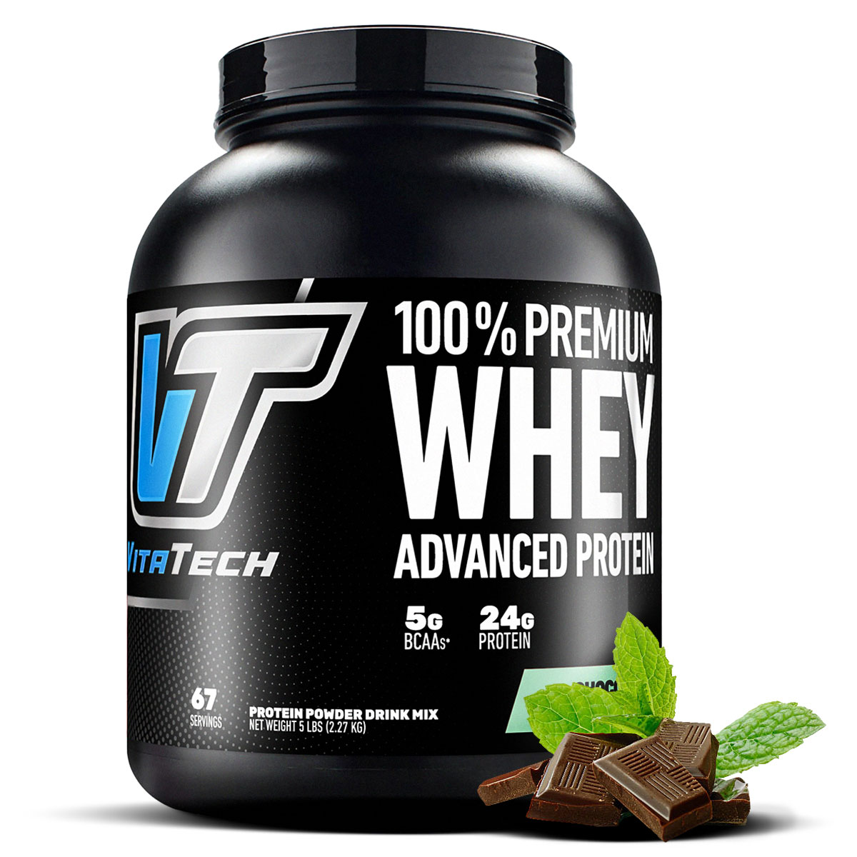 100% PREMIUM WHEY PROTEIN CHOCOLATE ICE CREAM VITATECH - 5
