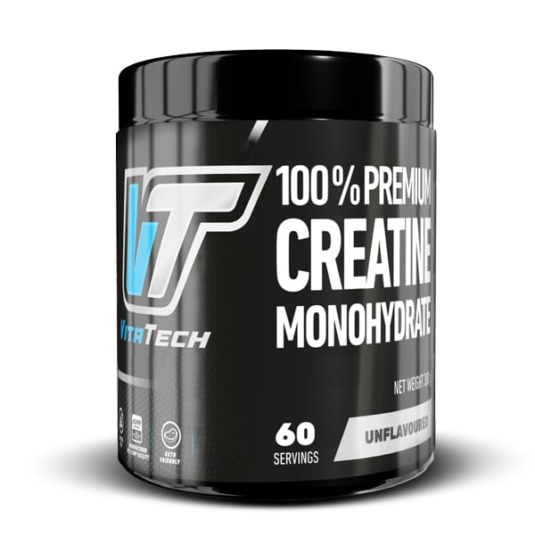 100% PREMIUM CREATINA MONOHYDRATE 300 GRS/600 SERVICIO, UNFLAVORED - 1