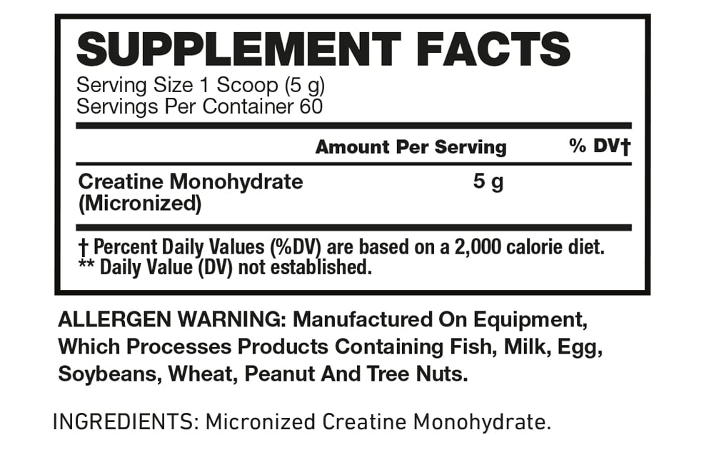 100% PREMIUM CREATINA MONOHYDRATE 300 GRS/600 SERVICIO, UNFLAVORED - 2