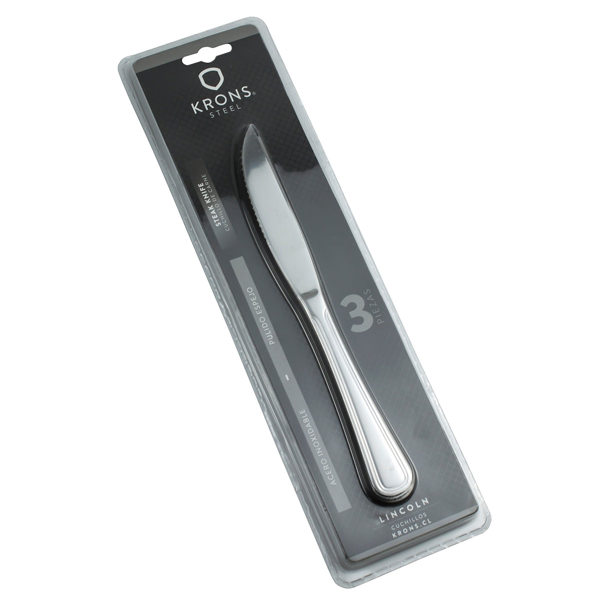 3 CUCHILLOS CARNE BLISTER LUNA KRONS - 1