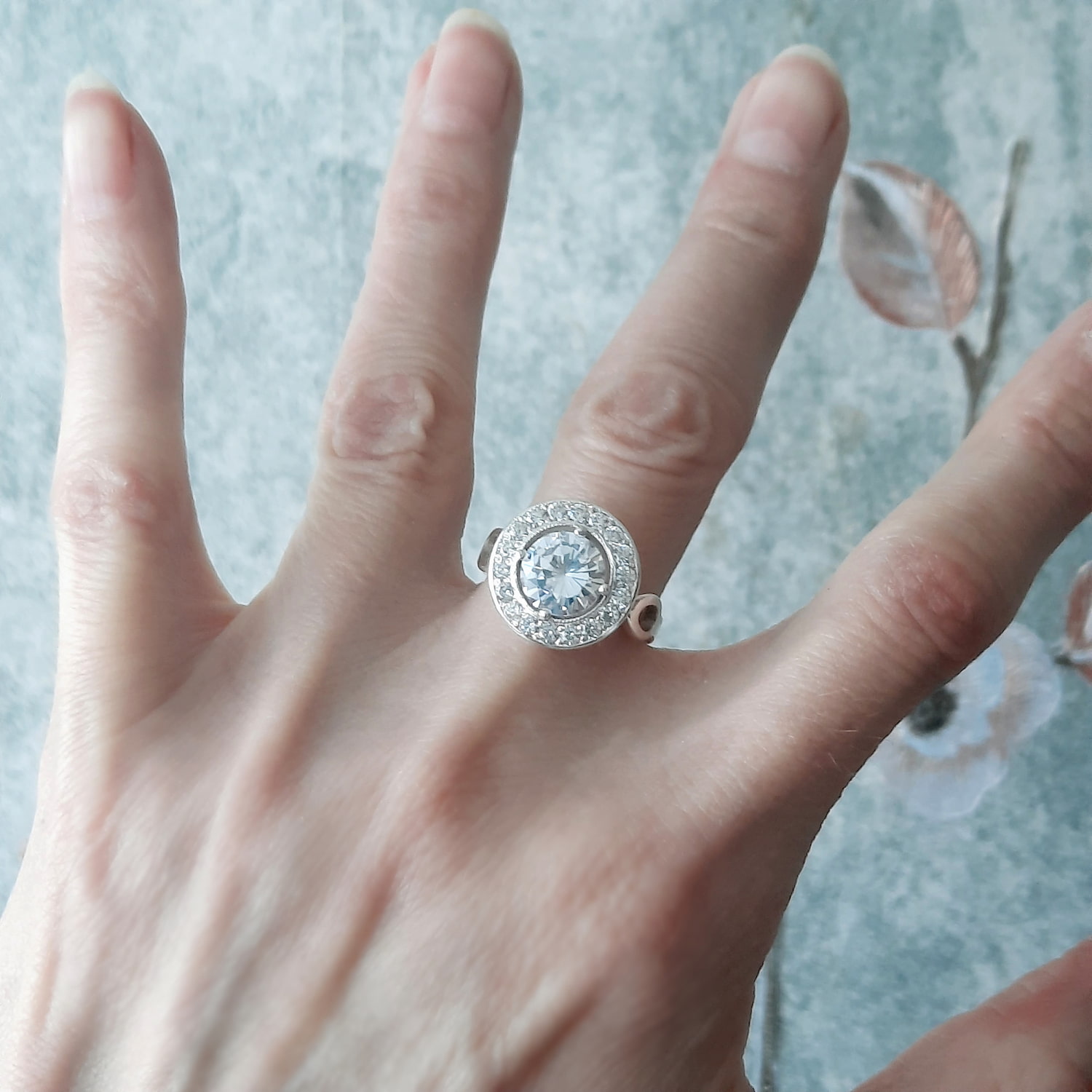 ANILLO DE MUJER PLATA 950 CON CIRCONES - 3
