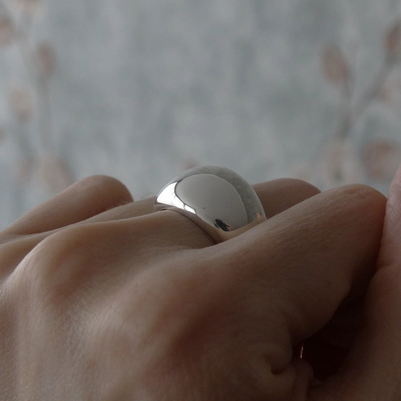 ANILLO DE MUJER PLATA 950 ABOMBADO - 3
