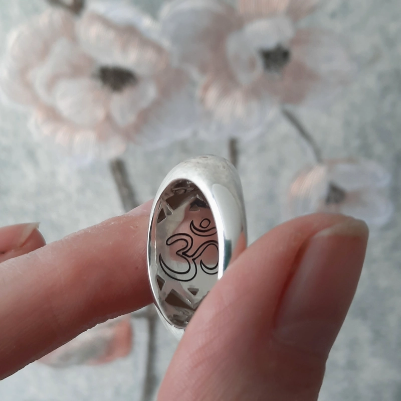 ANILLO DE MUJER PLATA 950 ABOMBADO - 4