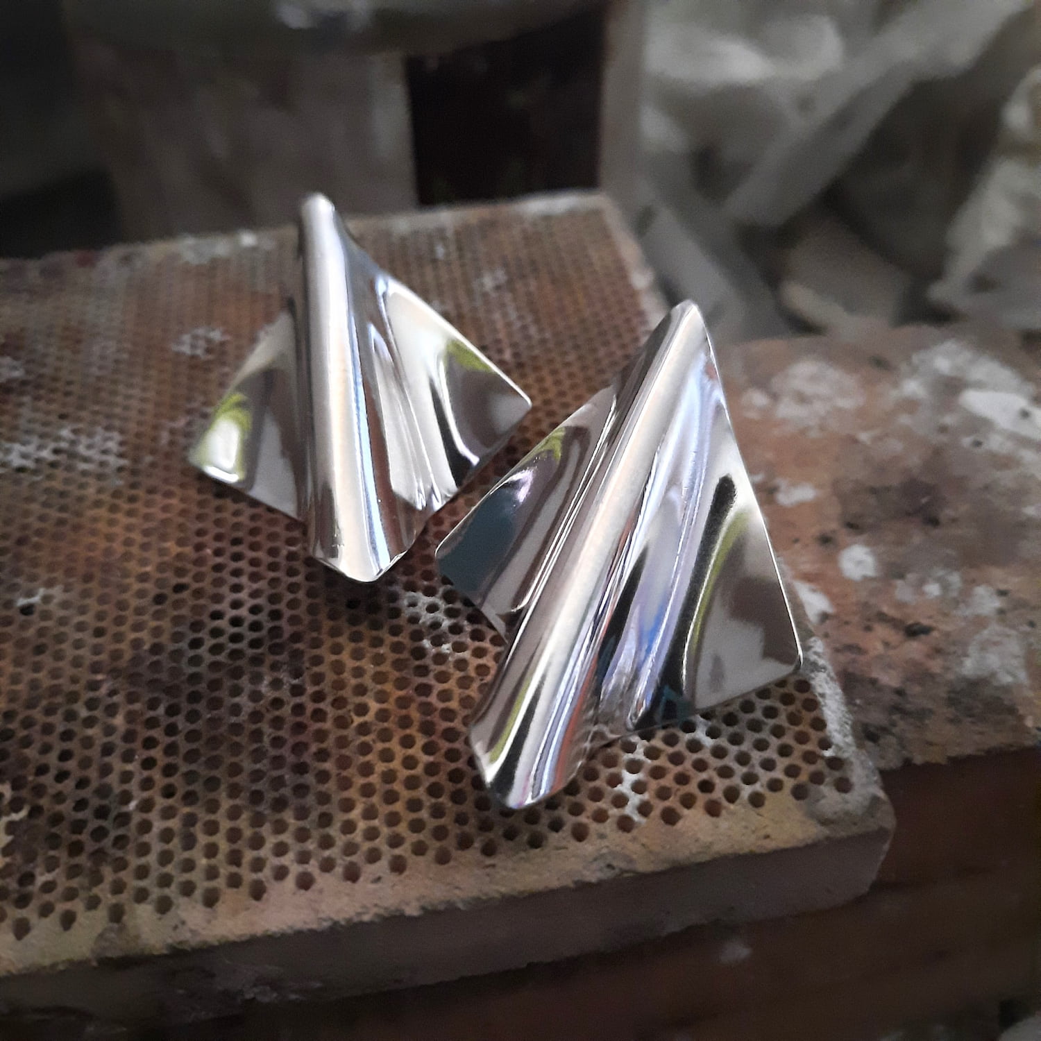 AROS DE PLATA PARA MUJER ESTILO CONTEMPORANEO - 2