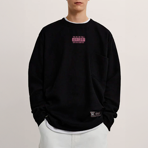 POLERON CREWNECK PARENTAL ADVISORY ORIGINAL ROSE TAG - 1
