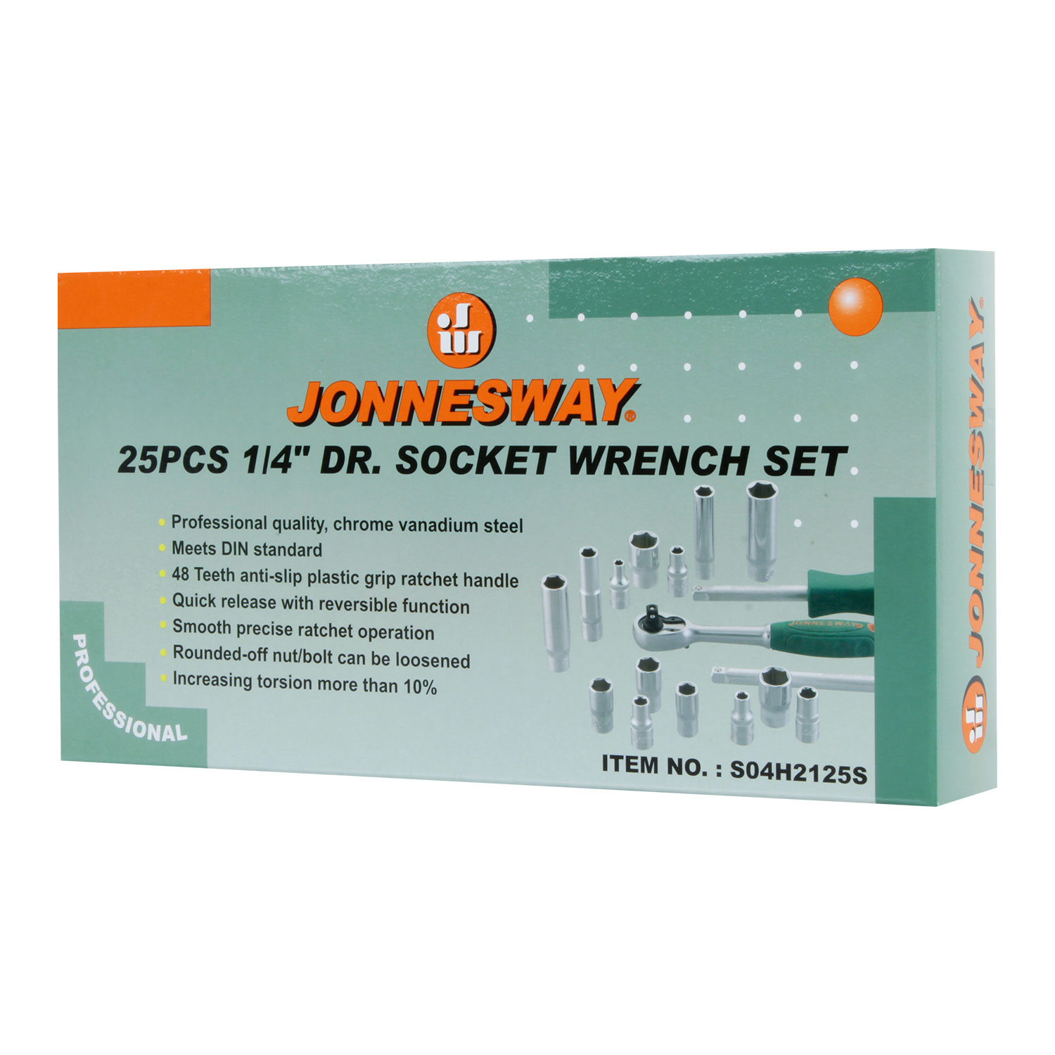 SET DADOS JONNESWAY S04H2125S 1/4 METRICO 25 PIEZAS - 2
