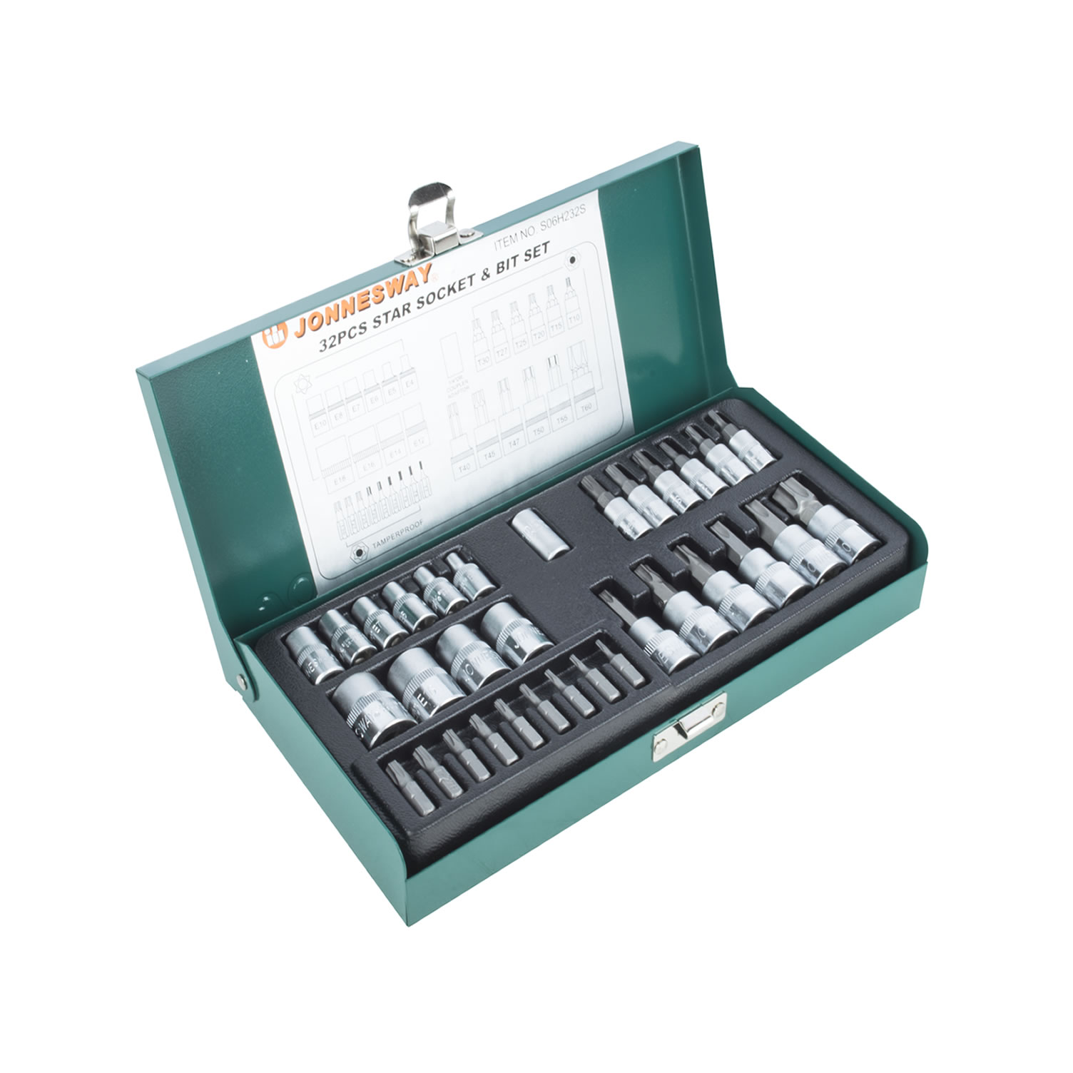 SET DADOS JONNESWAY S06H232S PUNTAS TORX 32 PIEZAS - 2