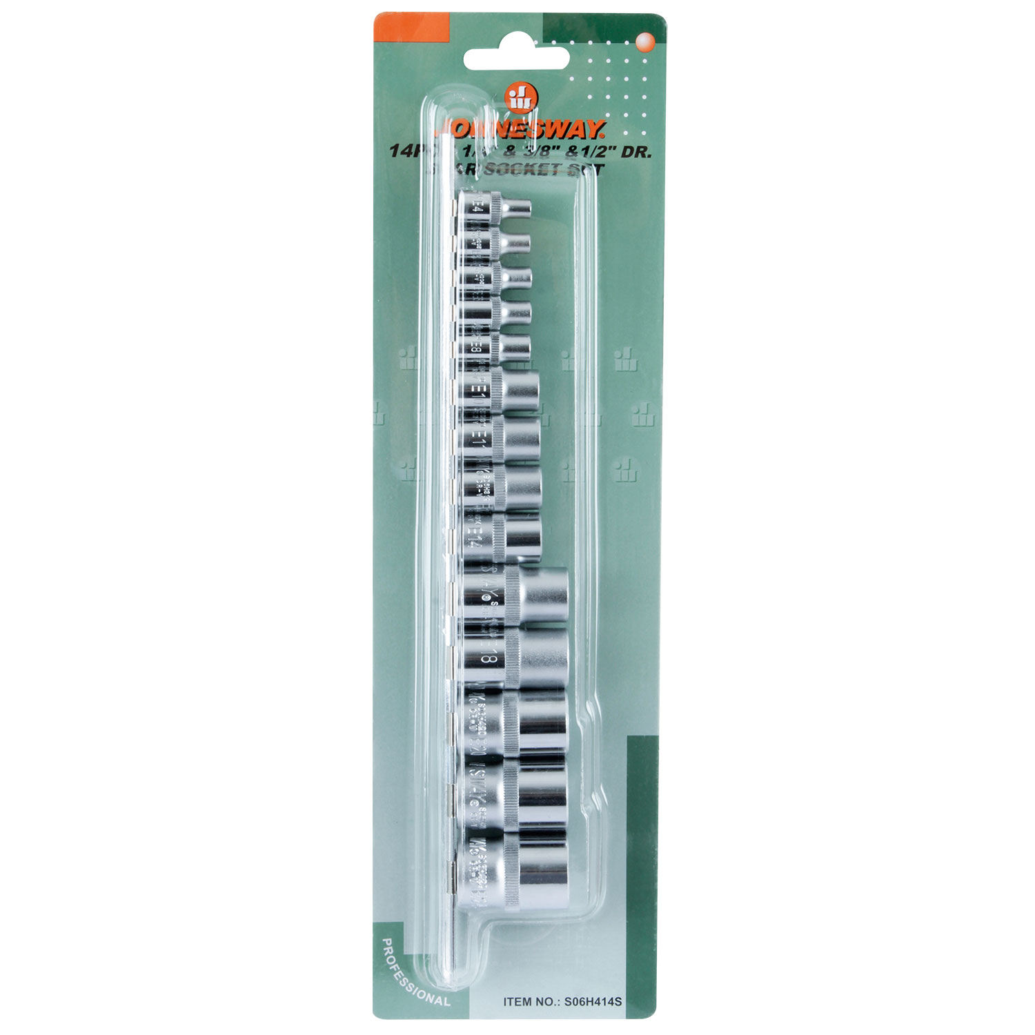 SET DADOS JONNESWAY S06H414S TORX 1/4' 3/8' 1/2' 14 PIEZAS - 1