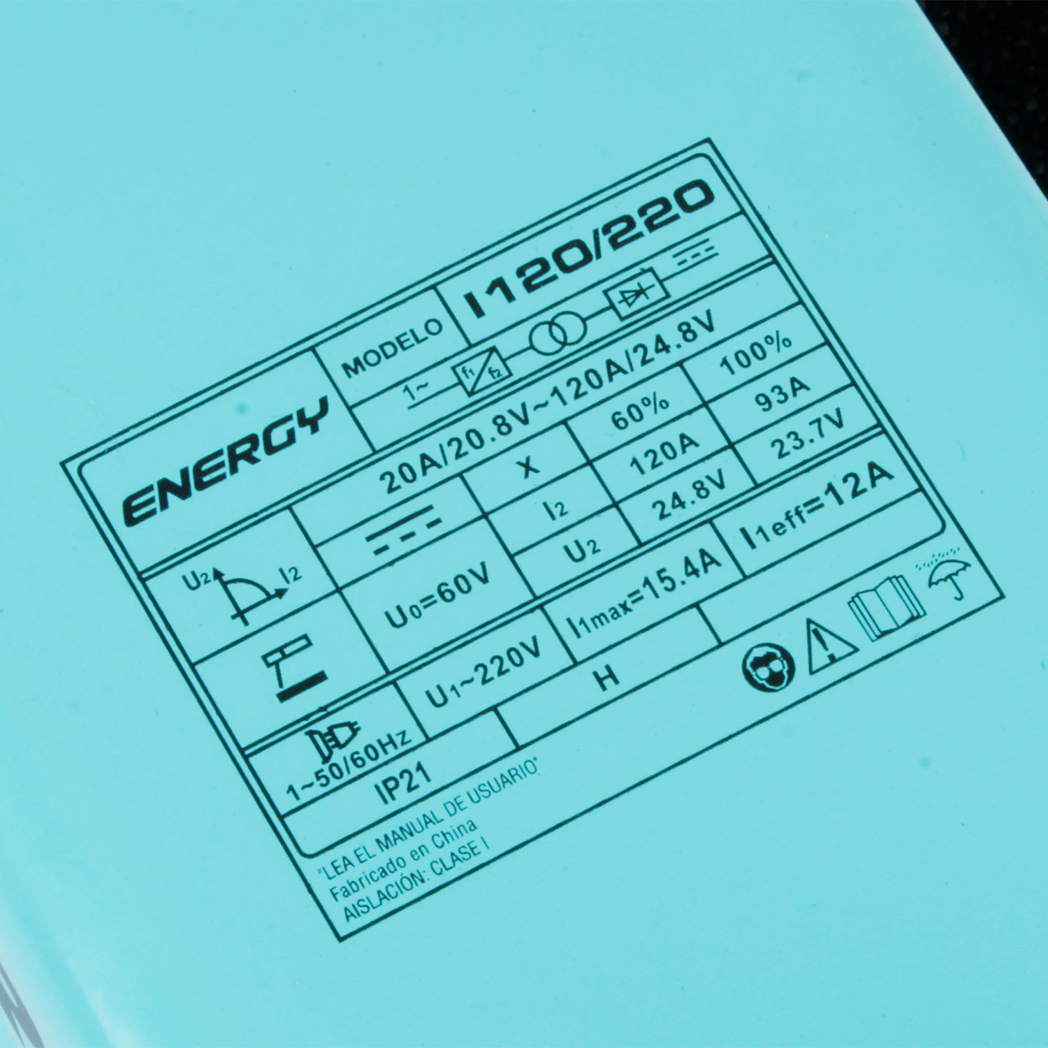 SOLDADORA INVERTER ARCO MANUAL 120AMP ENERGY - 4