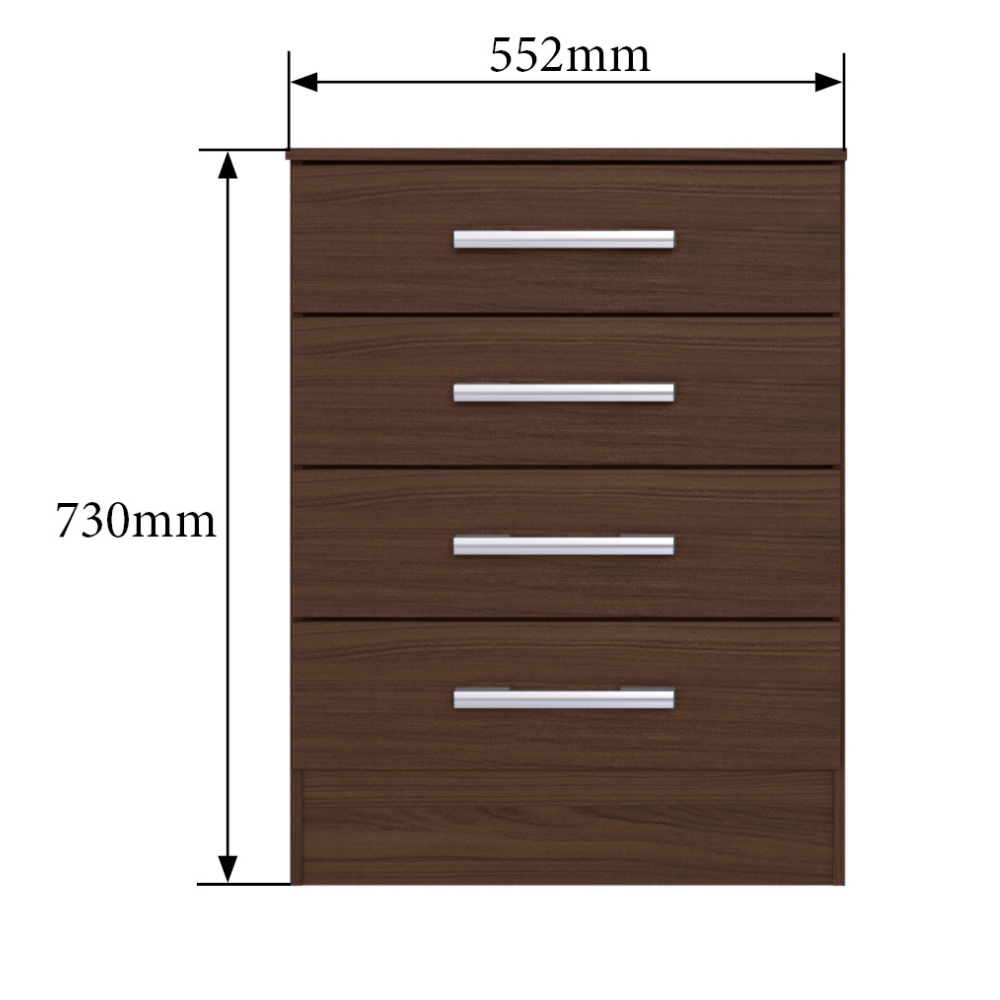 COMODA 4 CAJONES COLOR CACAO BC40 - 3