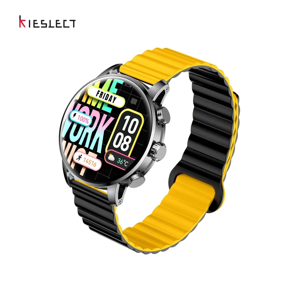 SMARTWATCH KR2 KIESLECT GRIS LLAMADAS Y 2 CORREAS - 4