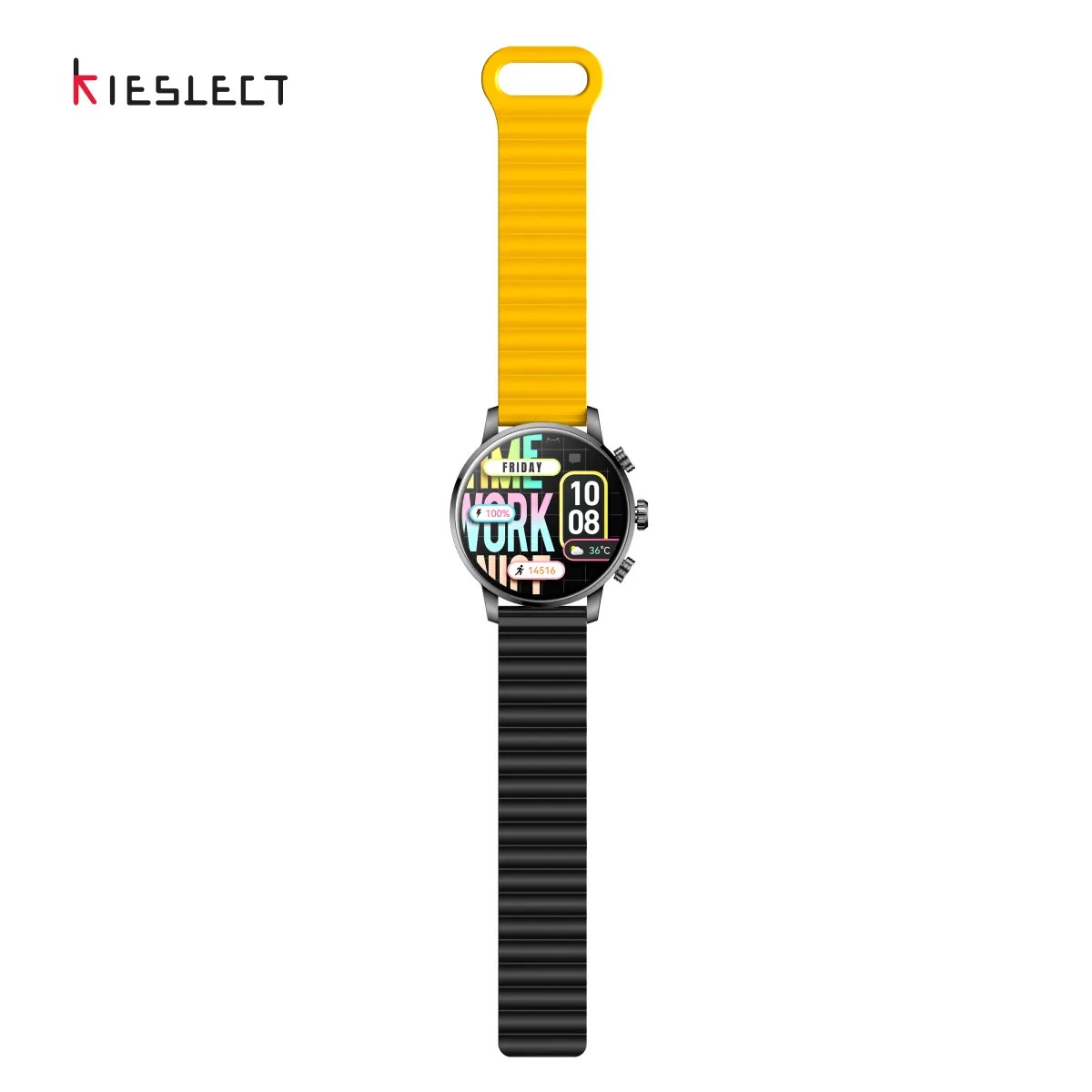 SMARTWATCH KR2 KIESLECT GRIS LLAMADAS Y 2 CORREAS - 8
