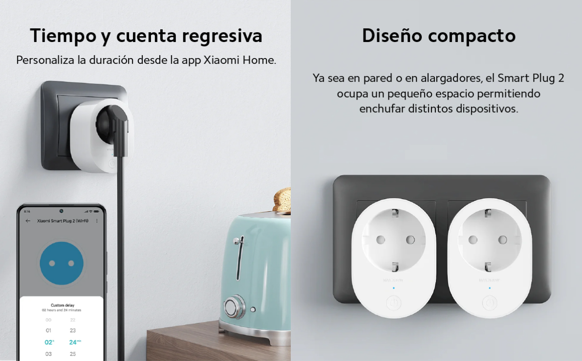 COMBO 2 ENCHUFES INTELIGENTES XIAOMI 2 SCHUKO - 9