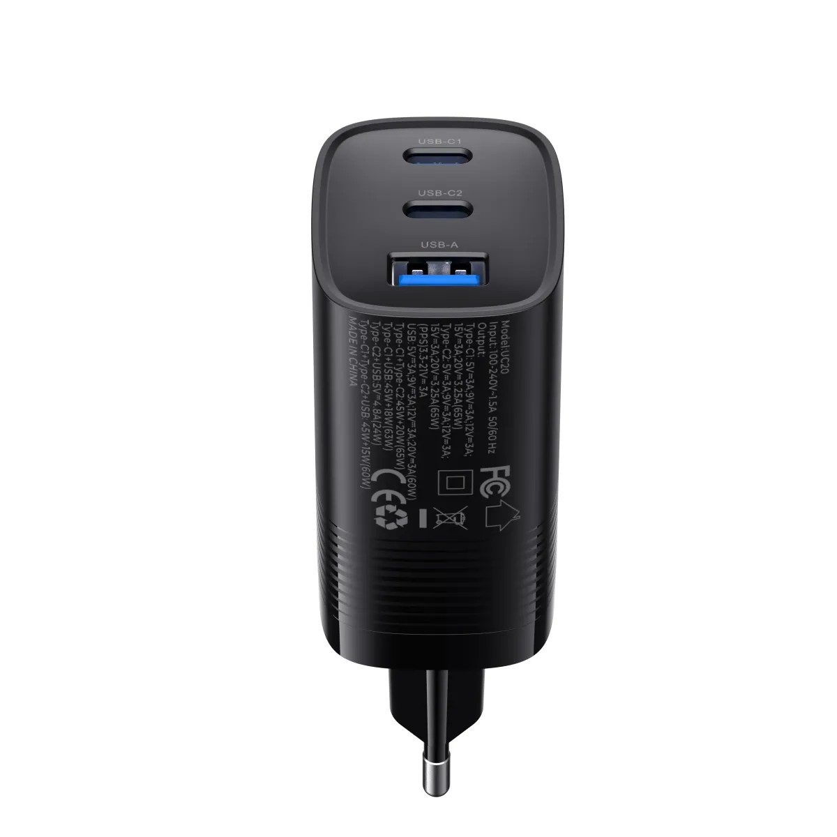 COMBO CARGADOR DE 65W 3 PUERTOS HAVIT + 2 CABLES 1,5 M XIAOMI PUERTO C A C - 4