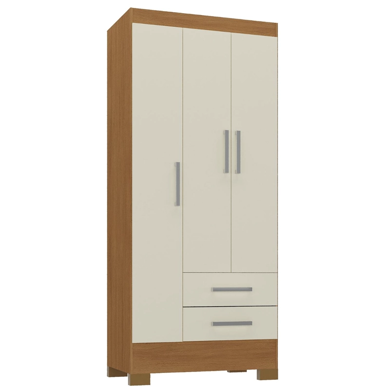 COMBO 3 CLOSET 3 PUERTAS 2 CAJONES 180X68X35 CM OFF WHITE R32X3 - 2
