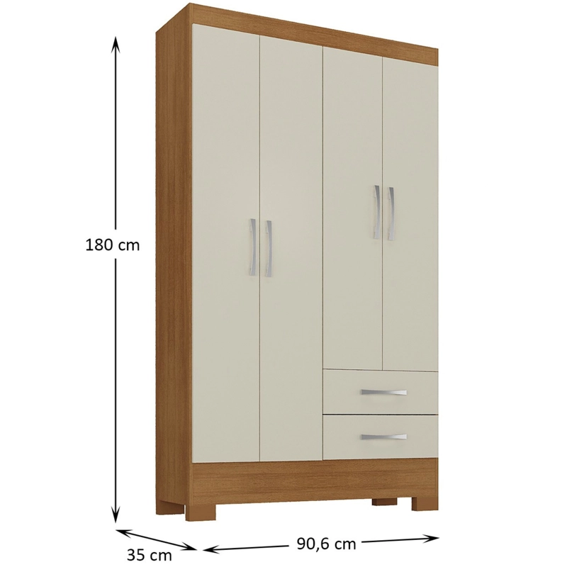 COMBO CLOSET 4 PUERTAS + CLOSET 3 PUERTAS OFF WHITE R4232 - 2