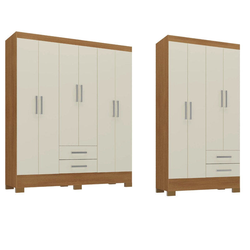COMBO CLOSET 6 PUERTAS + CLOSET 4 PUERTAS OFF WHITE R6242 - 1