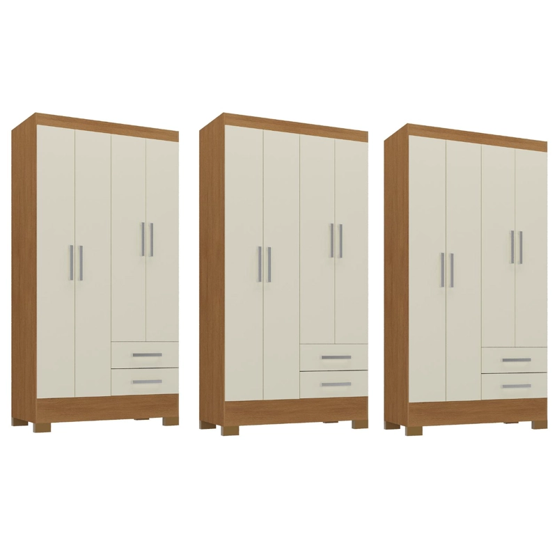 COMBO 3 CLOSET 4 PUERTAS 2 CAJONESR42X3 - 1