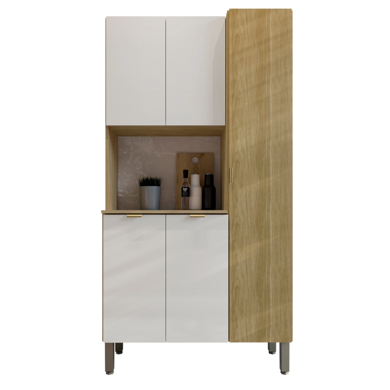 COMBO MUEBLE PARA MICROONDAS ORION, MUEBLE DE COCINA MELISSA Y ALACENA K020520 - 3