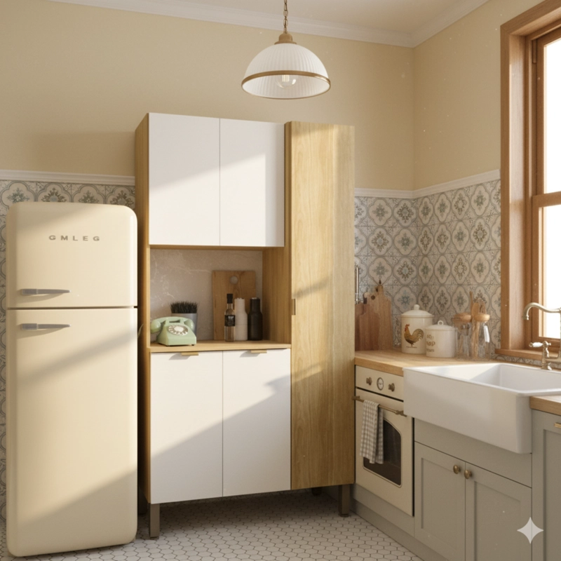 COMBO MUEBLE PARA MICROONDAS ORION, MUEBLE DE COCINA MELISSA Y ALACENA K020520 - 6
