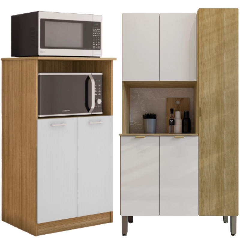 COMBO MUEBLE PARA MICROONDAS ORION Y MUEBLE DE COCINA MELISSA K0205 - 1