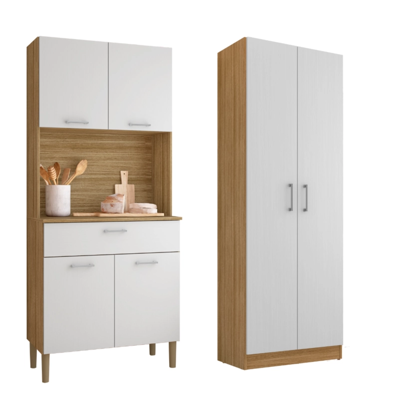 COMBO MUEBLE PARA MICROONDAS ORION Y MUEBLE DE COCINA KRIS K0204 - 1