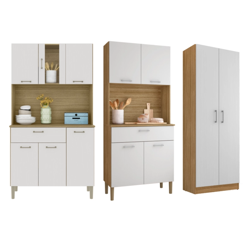 COMBO MUEBLE DE COCINA KRIS, MUEBLE DE COCINA KYRA Y ALACENA K040620 - 1