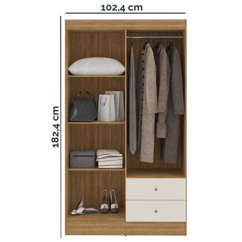 COMBO CLOSET VERSA 4 PUERTAS + CLOSET VERSA 3 PUERTAS OFF WHITE K4232 - 4