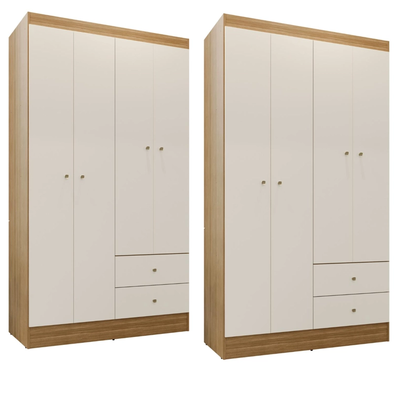COMBO 2 CLOSET VERSA 4 PUERTAS OFF WHITE K42X2 - 1