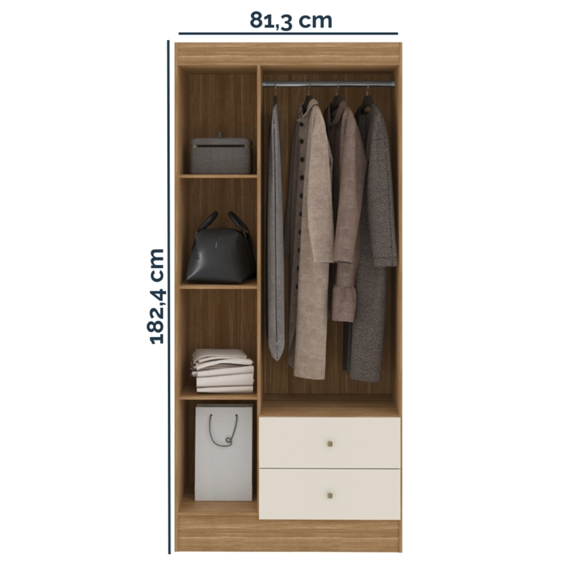 COMBO 2 CLOSET VERSA 3 PUERTAS OFF WHITE K32X2 - 7