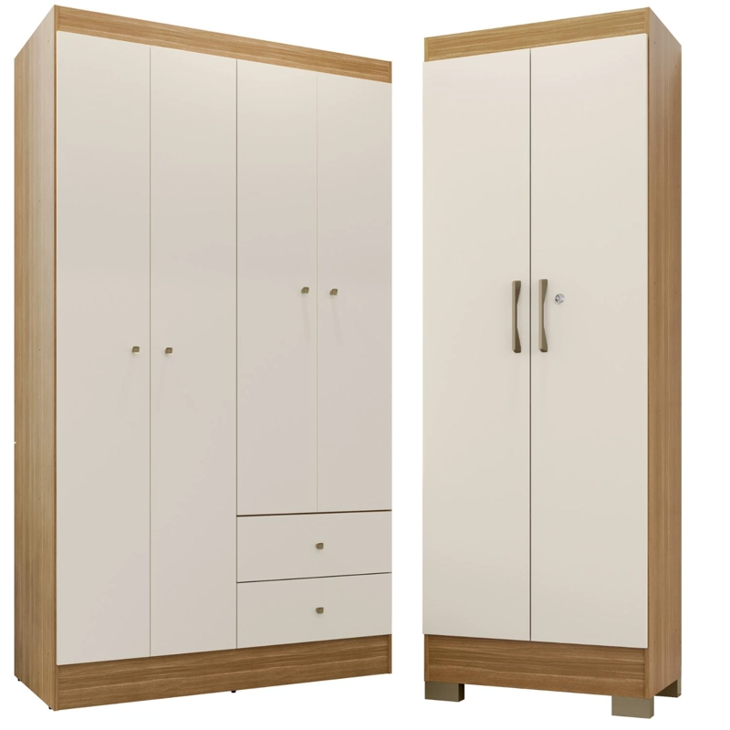 COMBO CLOSET VERSA 4 PUERTAS + MULTIUSO LUNA OFF WHITE K4215 - 1
