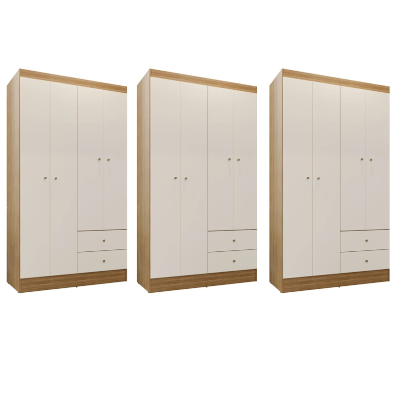 COMBO 3 CLOSET VERSA 4 PUERTAS OFF WHITE K42X3 - 1