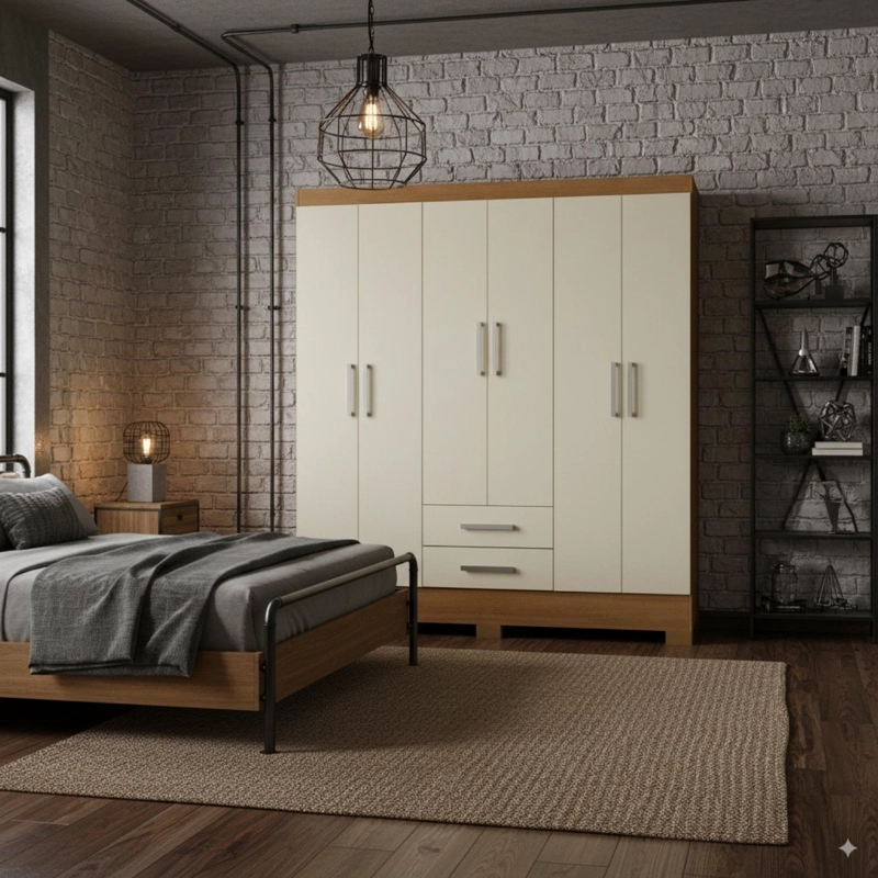 COMBO CLOSET 6 PUERTAS + CLOSET 3 PUERTAS OFF WHITE R6232 - 7