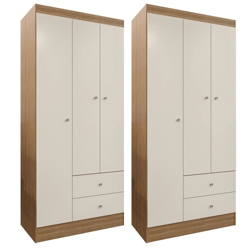 COMBO 2 CLOSET VERSA 3 PUERTAS OFF WHITE K32X2 - 1