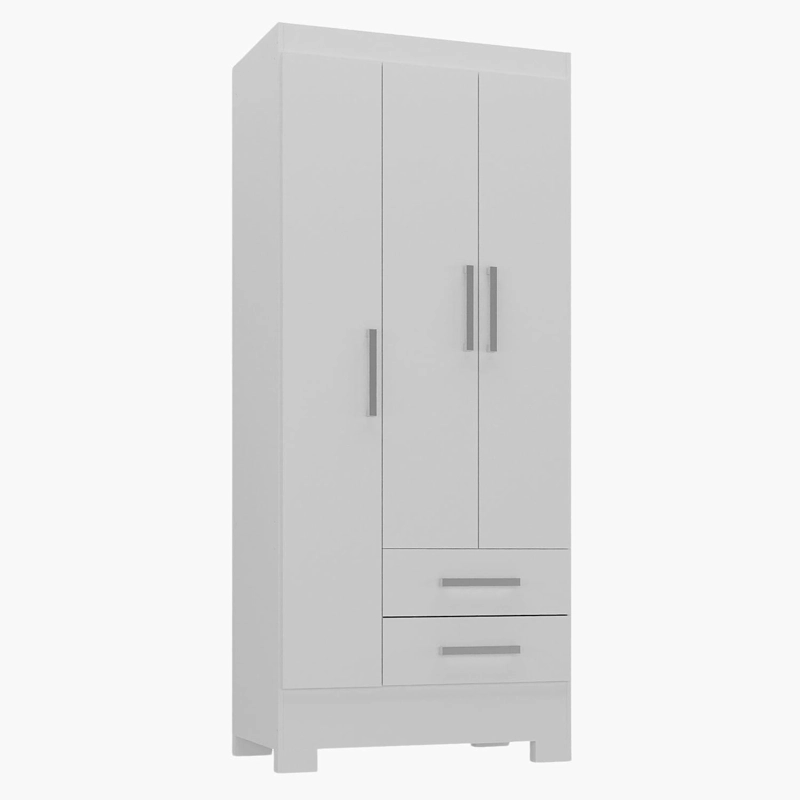 CLOSET 3 PUERTAS 2 CAJONES 180X62X35 BLANCO BLANCO RB32 - 2