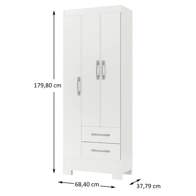 COMBO 2CLOSET 3 PUERTAS 2 CAJONES BLANCO BLANCO RB32X2 - 2