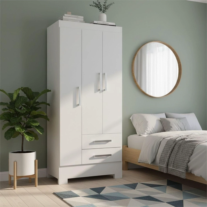 COMBO 2CLOSET 3 PUERTAS 2 CAJONES BLANCO BLANCO RB32X2 - 3