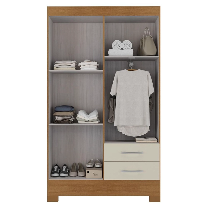 COMBO BOX EUROPEO PRELUDE 2 PLAZAS + CLOSET 4 PUERTAS OFF WHITE CEP20R42 - 6