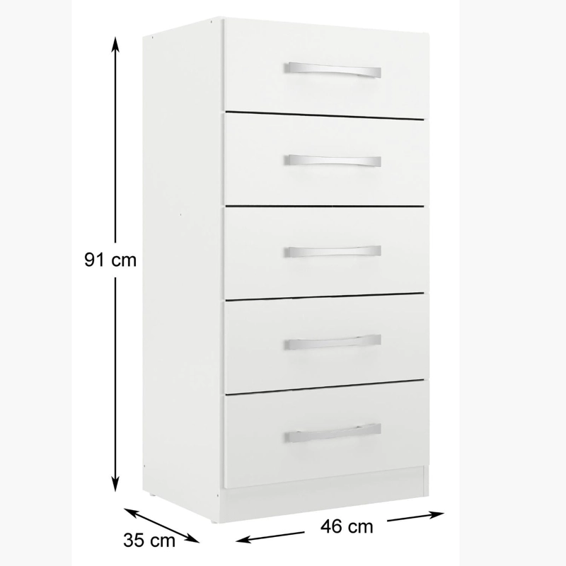 COMBO COMODA 5 CAJONES + COMODA 10 CAJONES BLANCO BLANCO RB0510 - 2