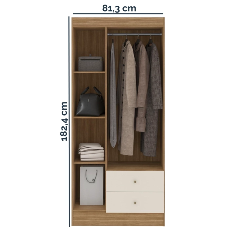 CLOSET VERSA 3 PUERTAS OFF WHITE K32 - 2