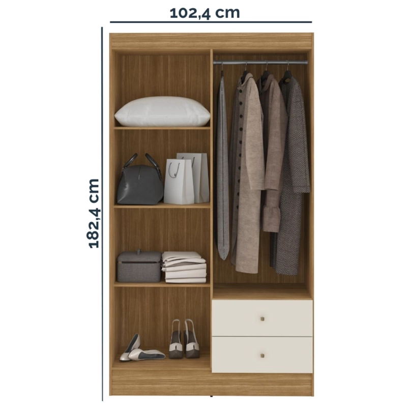 CLOSET VERSA 4 PUERTAS OFF WHITE K42 - 2