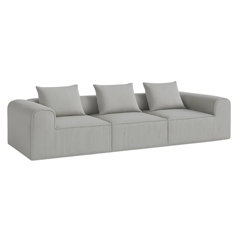 SOFA LOOP 3 CUERPOS | ESPUMA COMPRIMIDA | 270X75X97 GRIS CLARO G123 - 3