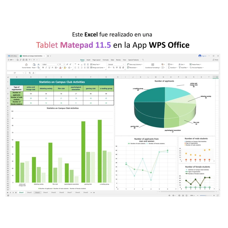 MATEPAD 11.5 256 GB GRAY WITH PENCIL + KEYBOARD - 6
