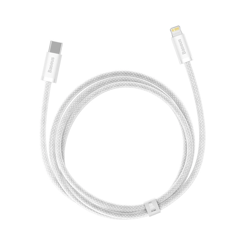 BASEUS DYNAMIC SERIES FAST CHARGING DATA CABLE TYPE-C TO IP 20W 1M WHITE - 2