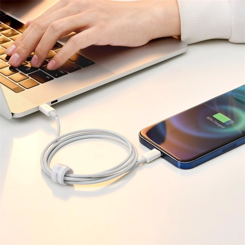 BASEUS SUPERIOR SERIES FAST CHARGING DATA CABLE TYPE-C TO IP PD 20W 1M WHITE - 3